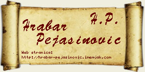 Hrabar Pejašinović vizit kartica